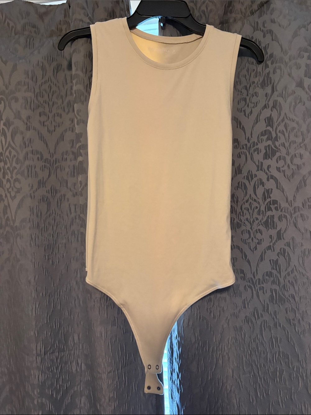 Abercrombie & Fitch Cream Sleeveless One-Piece Bodysuit